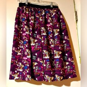 BNWT Unique Vintage Gremlins Swing Skirt Size Medium